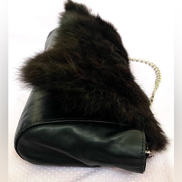 Michelle Monroe vintage leather and fur clutch(RARE) - Picture 4 of 12